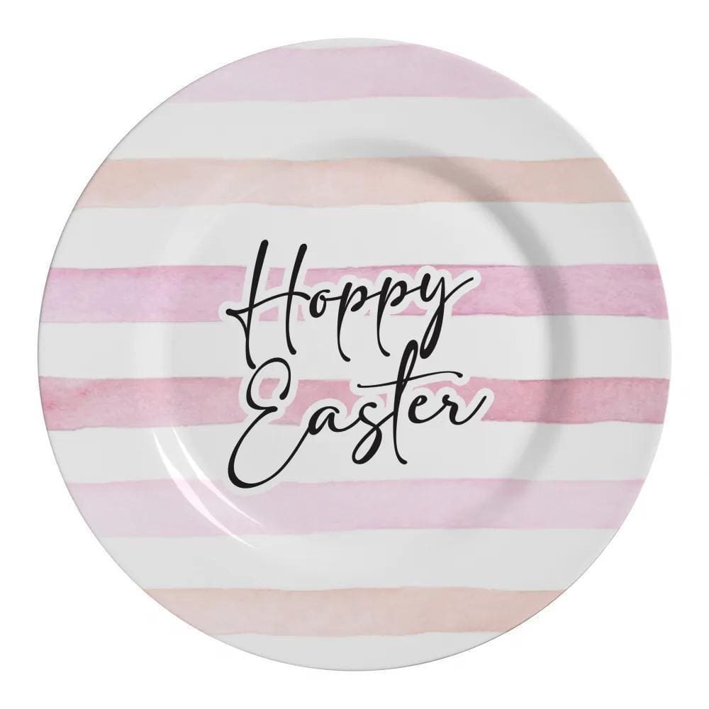 Conjunto Com 6 Pratos Raso Happy Easter B Pascoa 29Cm