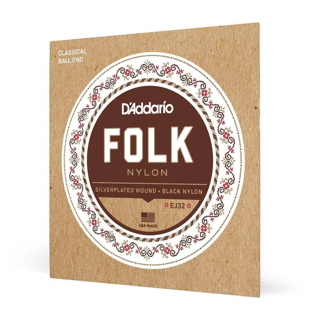Encordoamento Para Violão Bolinha D Addario Folk Nylon Ej32 [f035]