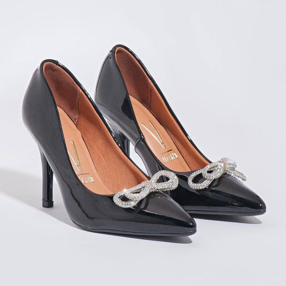 Sapato Scarpin Feminino Vizzano Bico Fino Strass Salto Alto