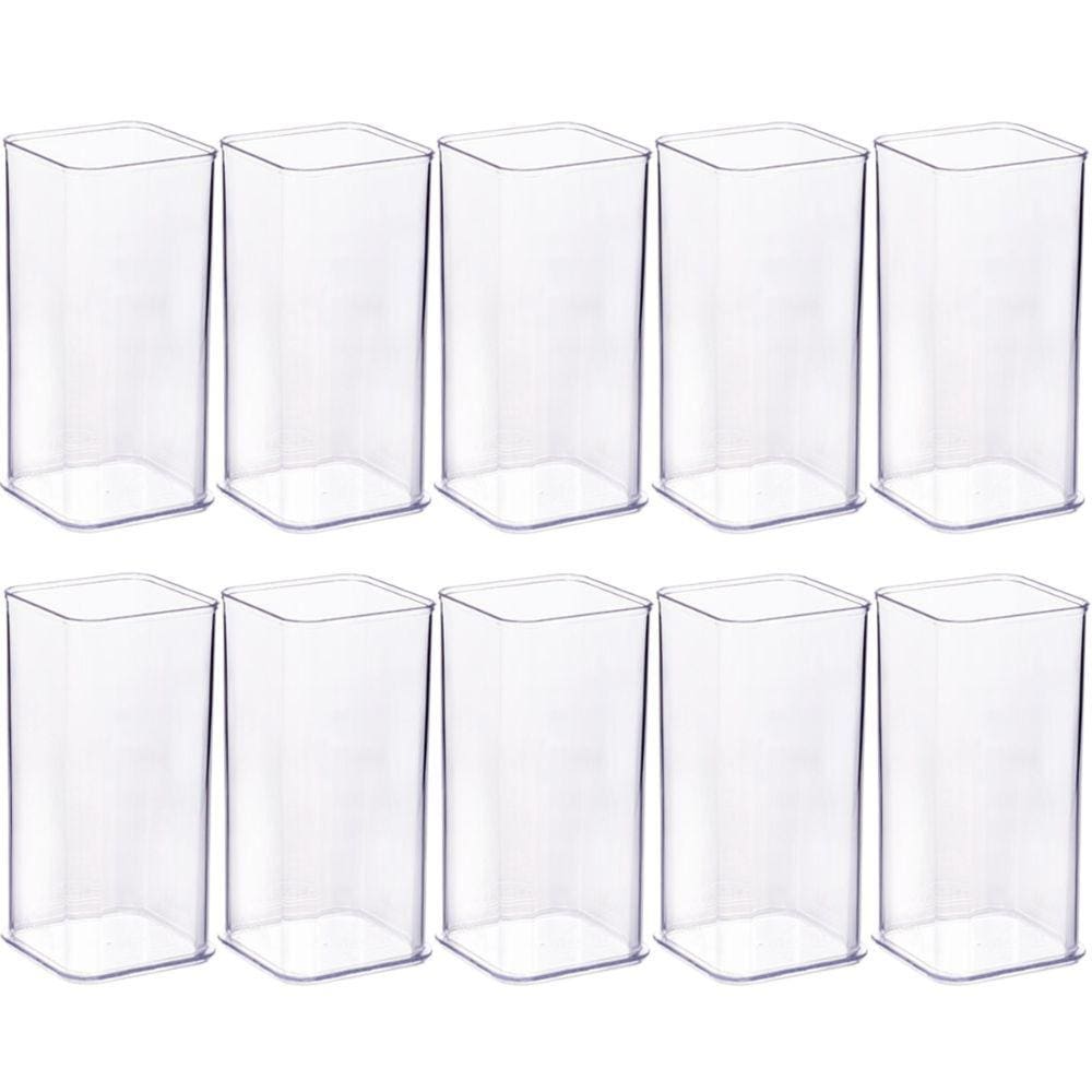 Organizador de plástico acrílico 7,3 x 7,3 x 15,75 cm H3 10 unidades Plasutil ref.15508
