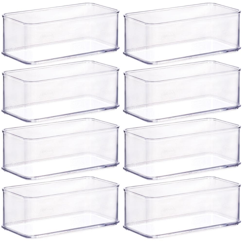 Organizador de plástico acrílico 14,6 x 7,3 x 5,45 cm H1 8 unidades Plasutil ref.15438