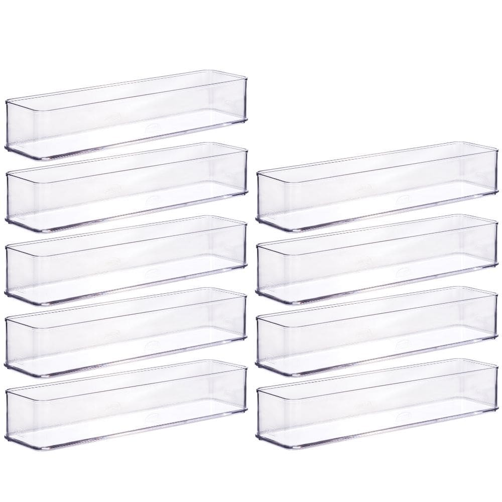 Organizador de plástico acrílico 29,2 x 7,3 x 5,45 cm H1 9 unidades Plasutil ref.15448