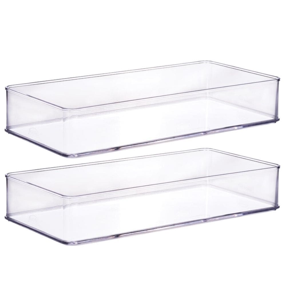 Organizador de plástico acrílico 29,2 x 14,6 x 5,45 cm H1 2 unidades Plasutil ref.15453