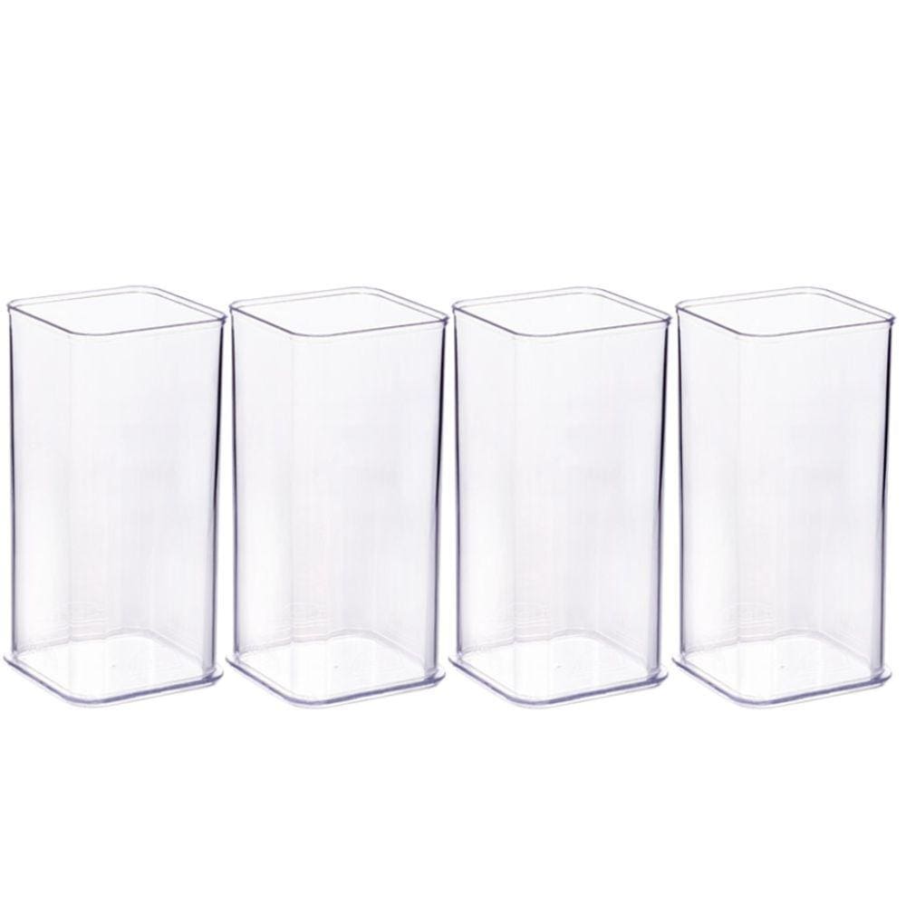 Organizador de plástico acrílico 7,3 x 7,3 x 15,75 cm H3 4 unidades Plasutil ref.15508