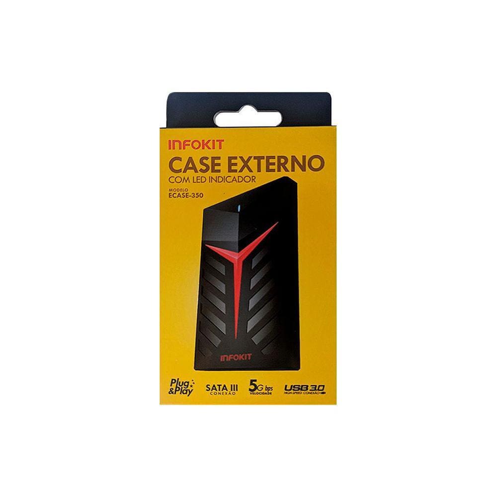 Case Gaveta Hd Ssd Externo 2.5 Pol Sata 3 Usb 3.0 Velocidade