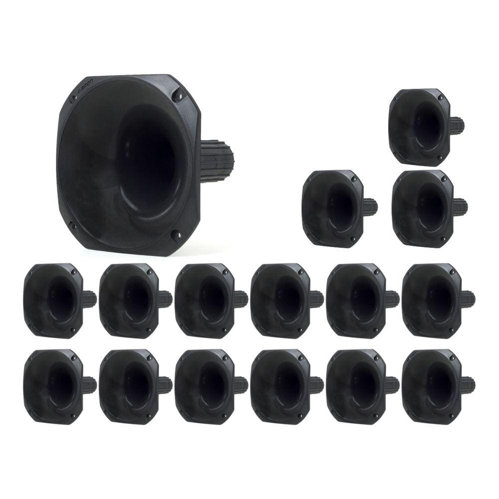 Kit 16 Cornetas Plásticas Curta LC14-50 - Preta