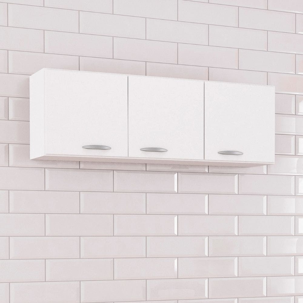 Armário Aereo 3 Portas 120cm A843 Cristal Poquema