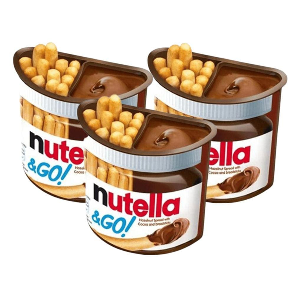 NUTELLA & GO - Creme de Avelãs & Palitos Importado - 3 Unid