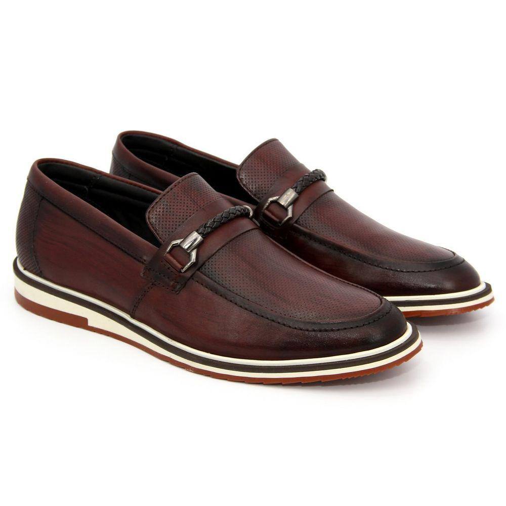 Oxford Esporte Fino Polo City Alpha Em Couro Nobre Marrom