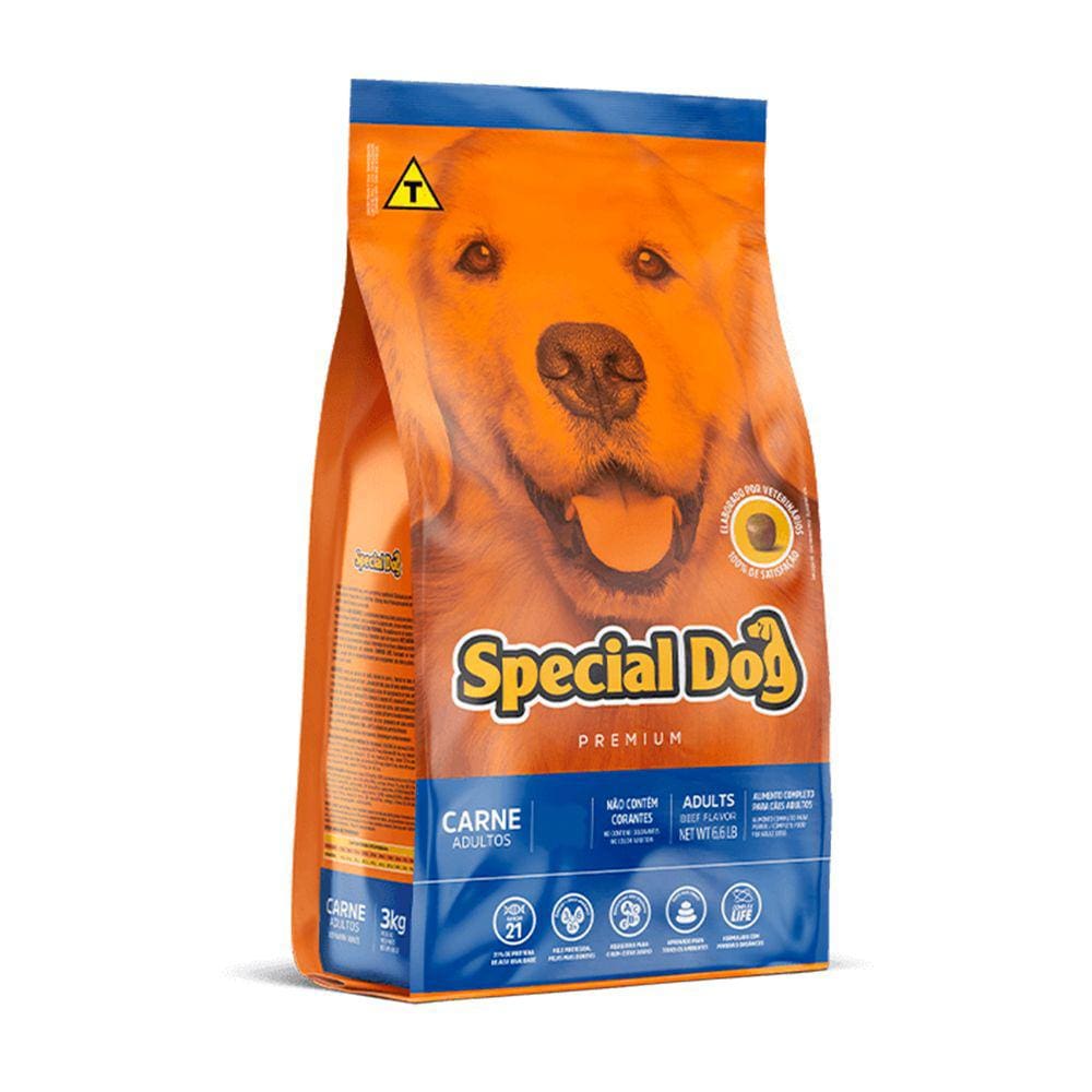 Ração Special Dog Cães Adultos Carne 3kg
