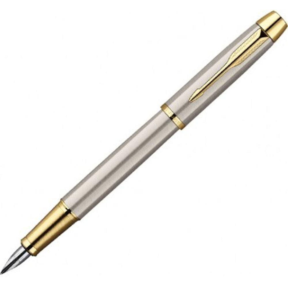 Caneta Parker IM Tinteiro Aço Inox GT S0856320