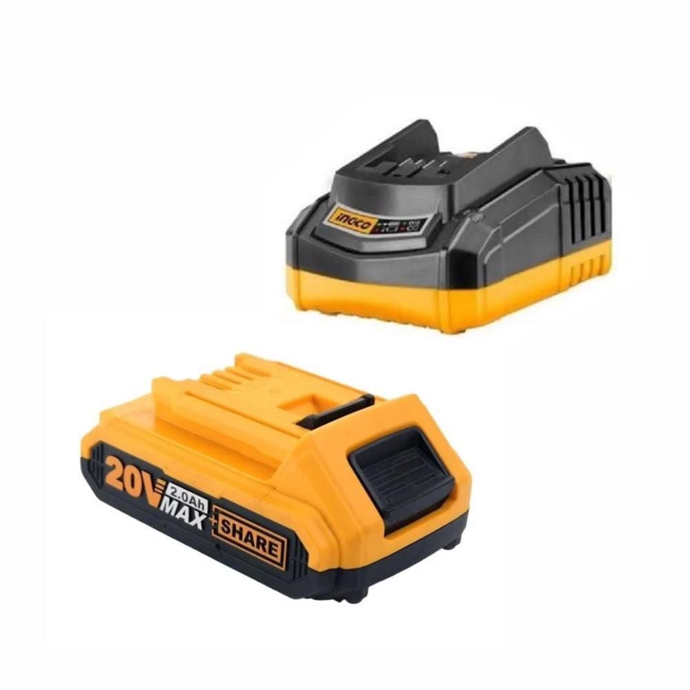 Kit Com Carregador e Bateria Ingco Bivolt 20v