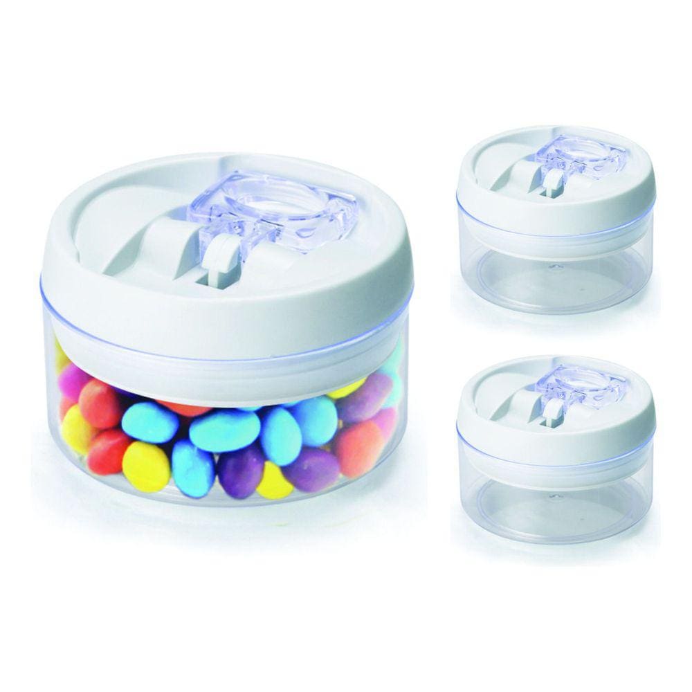 Pote Hermético Cristal Redondo Mini 350 Ml Injeplastec