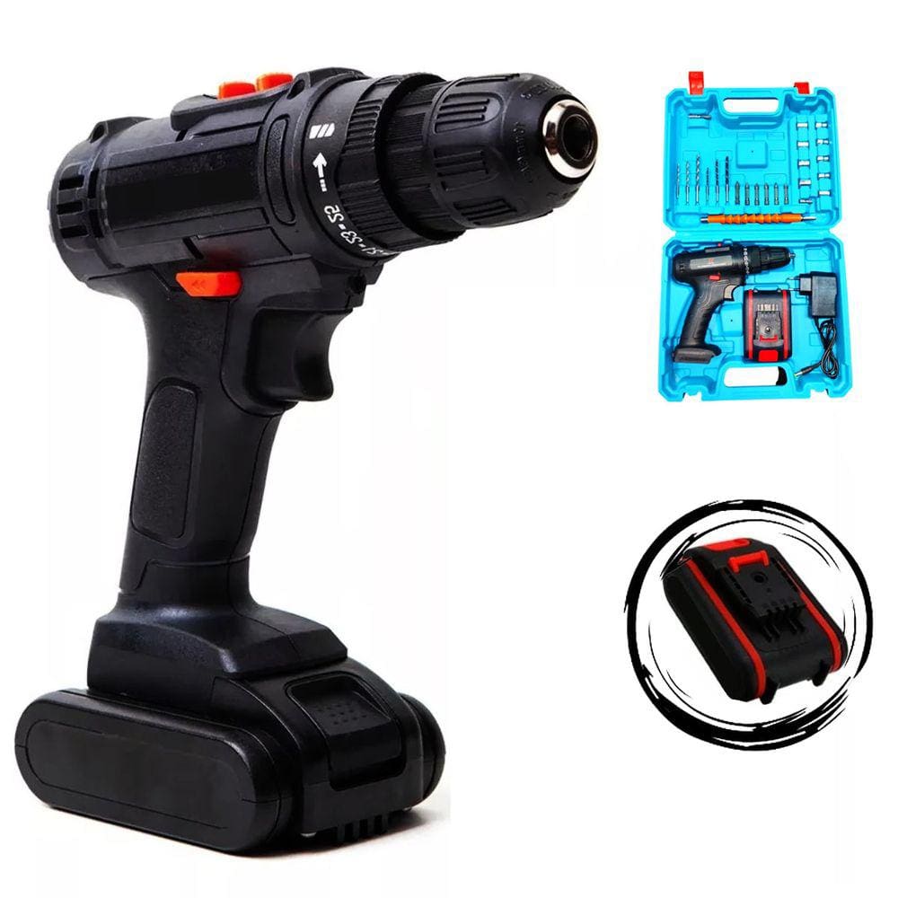 Furadeira parafusadeira sem fio de 10mm 12V Bivolt