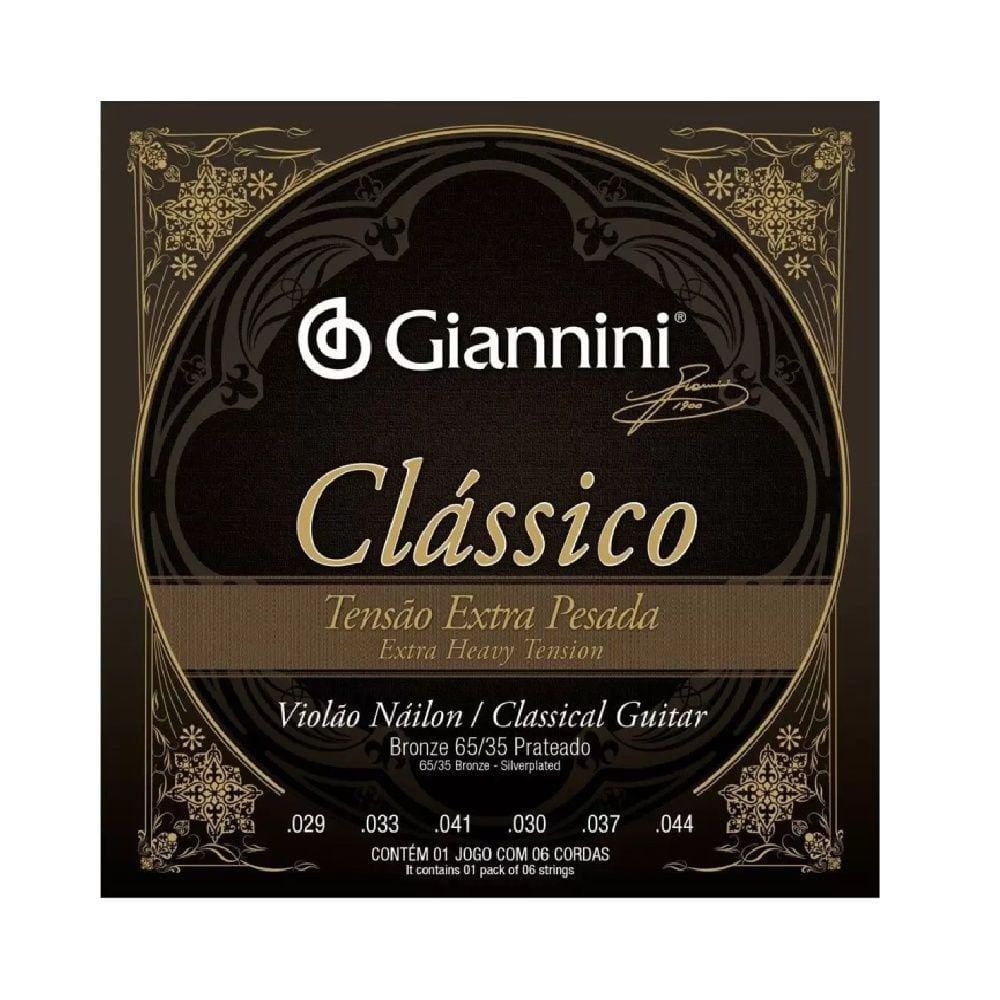 Encordoamento Violão Giannini Clássico GENWXPA Extra Pesada - Nylon
