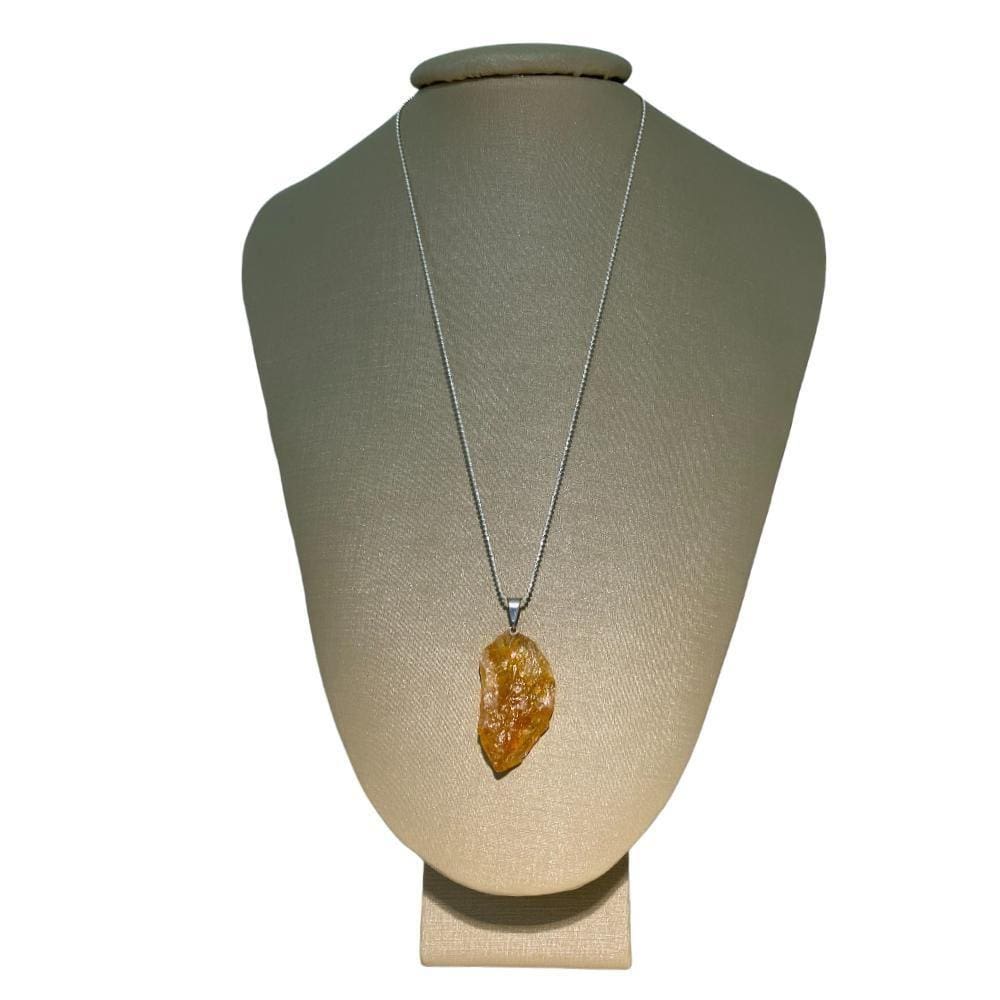 Colar Diamantado Prata 925 Citrino Bruto - P. Vecchio Joias