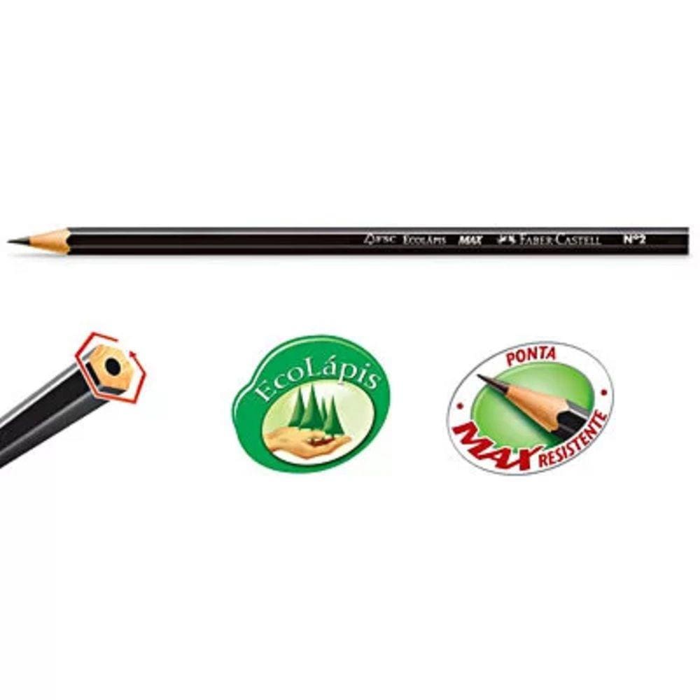 Lápis de Escrever Faber-Castell Nº2 Max Grafite