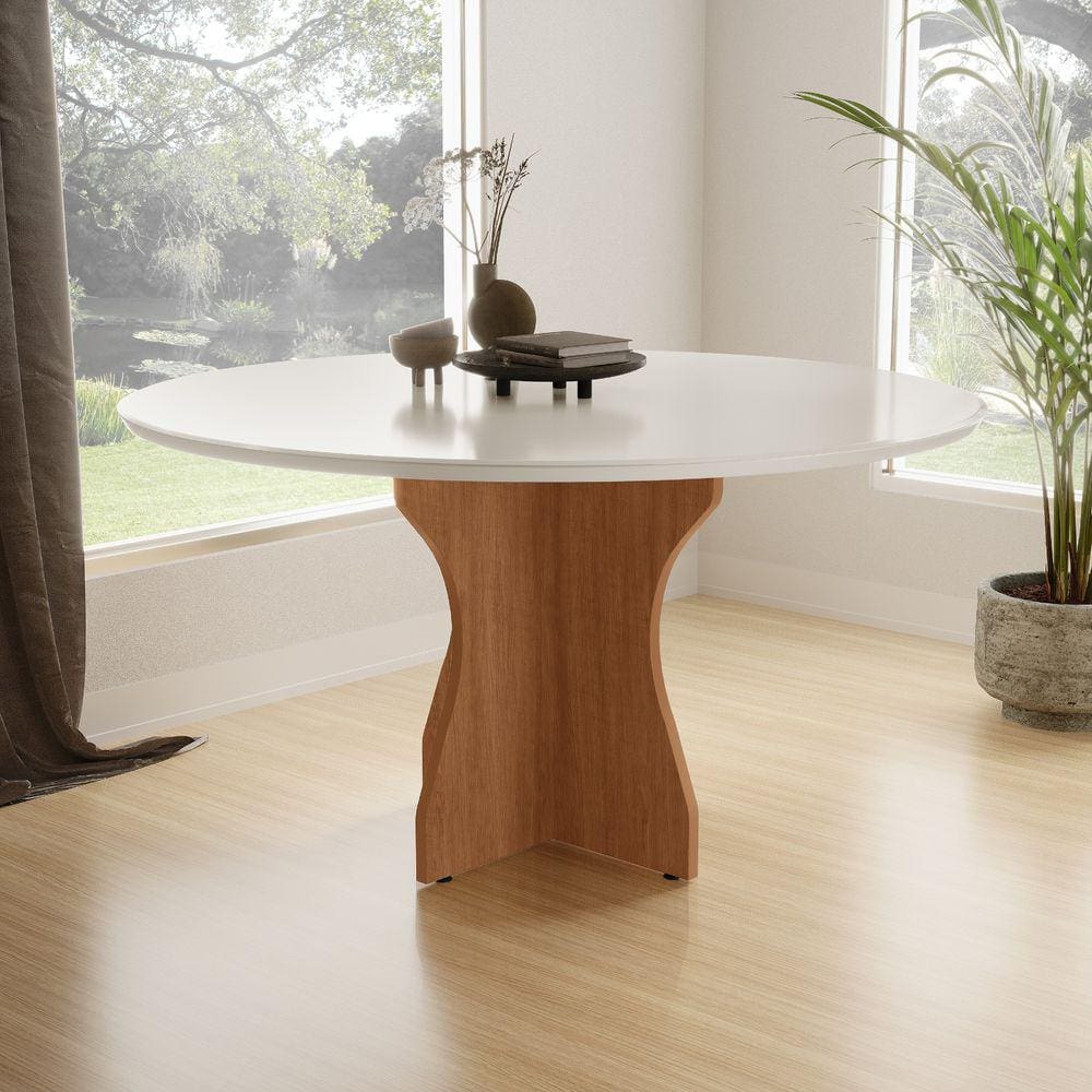Mesa sala de Jantar Tampo com Vidro Elegante 90x90 - Jade