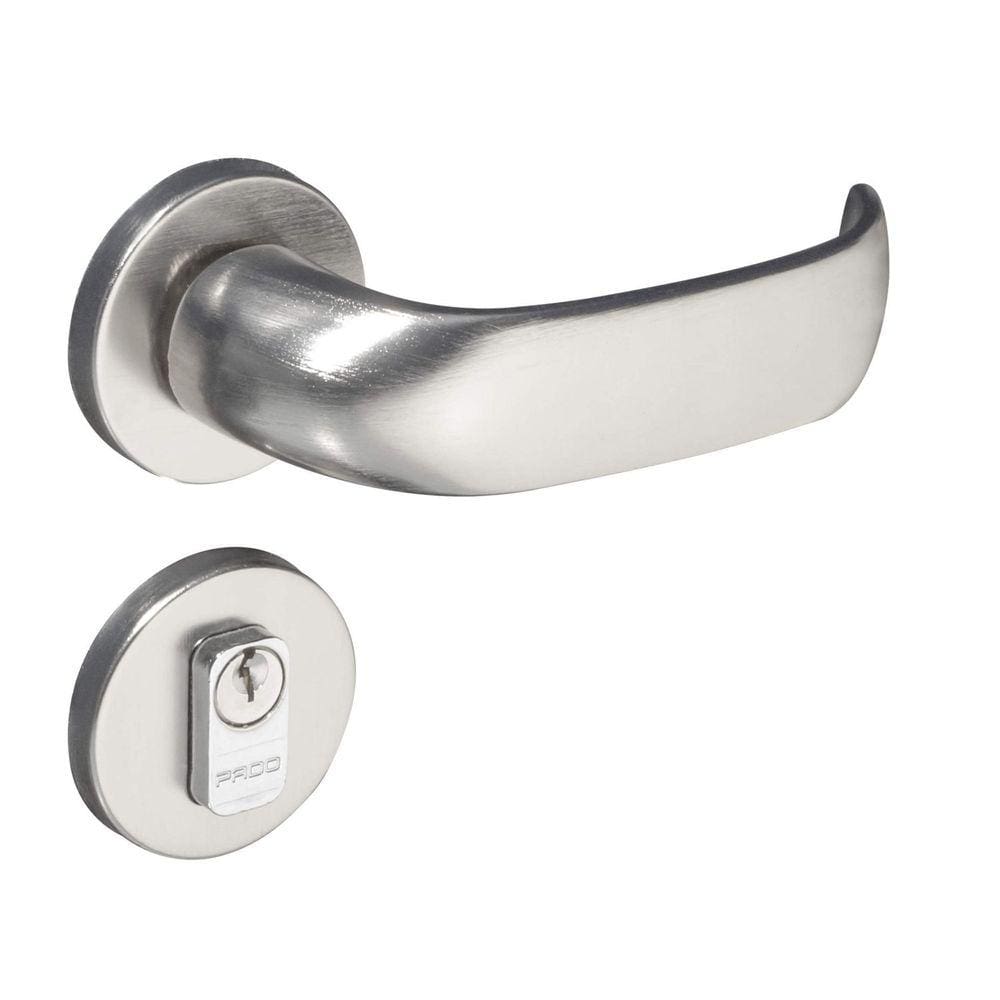 Fechadura Contemporânea Cromo Acetinado Externa