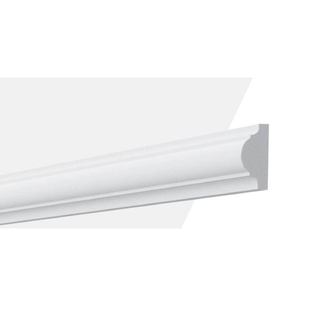 Boiserie Rodameio de Poliestireno M4 20mm x 200cm x 4cm Branco