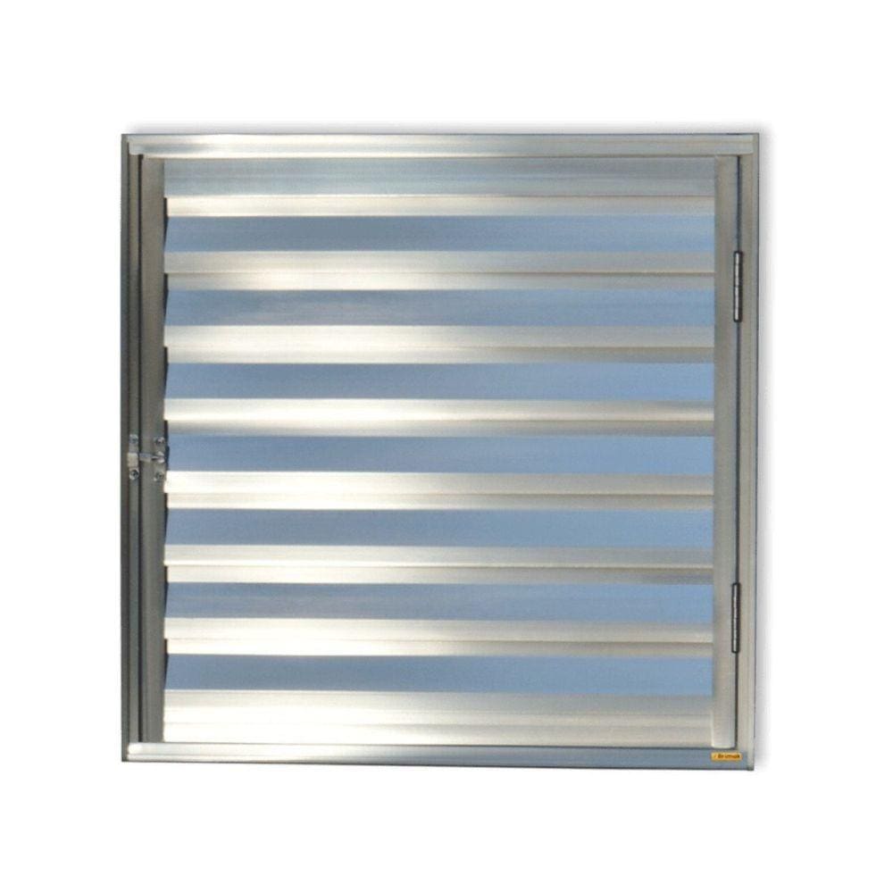 Porta de Alumínio Abrigo 60x60cm para Água e Gás 1 Folha sem Ventilação Anodizado Brilhante Brimak Brilhante