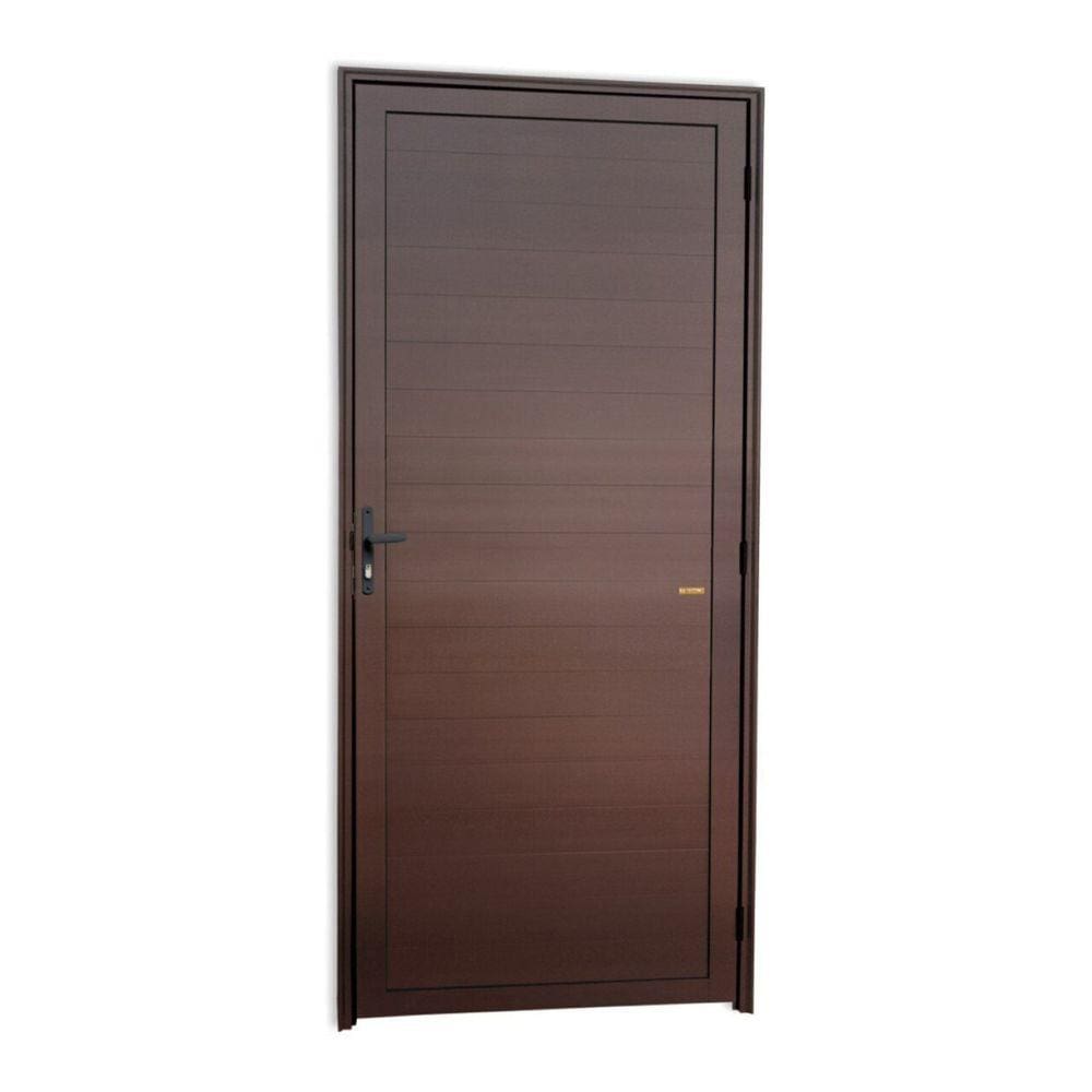 Porta de Alumínio Lambril Super 25 210cm x 70cm Brimak Corten