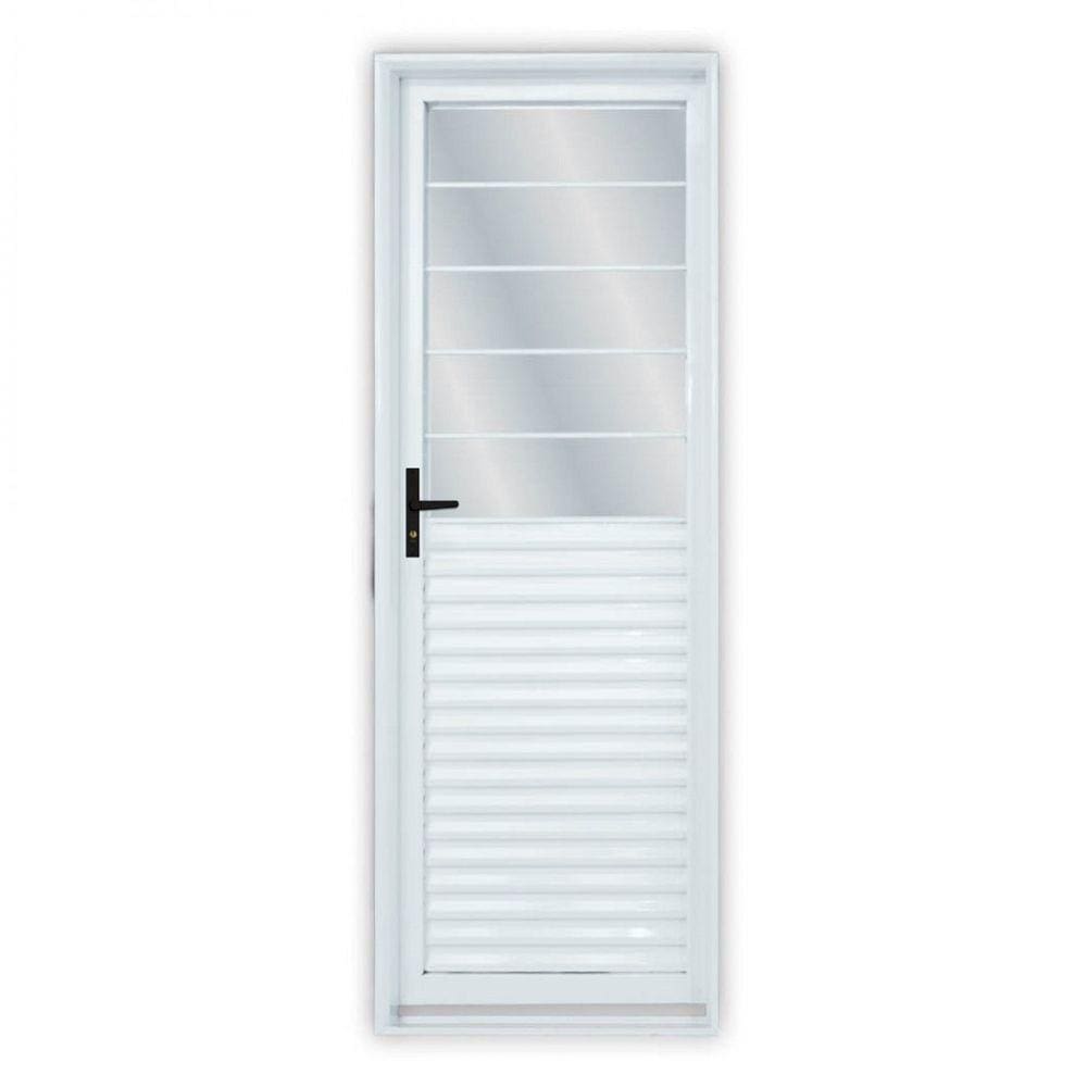 Porta de Aço Basculante 215x75cm Laminada Minas Sul MGM Branco