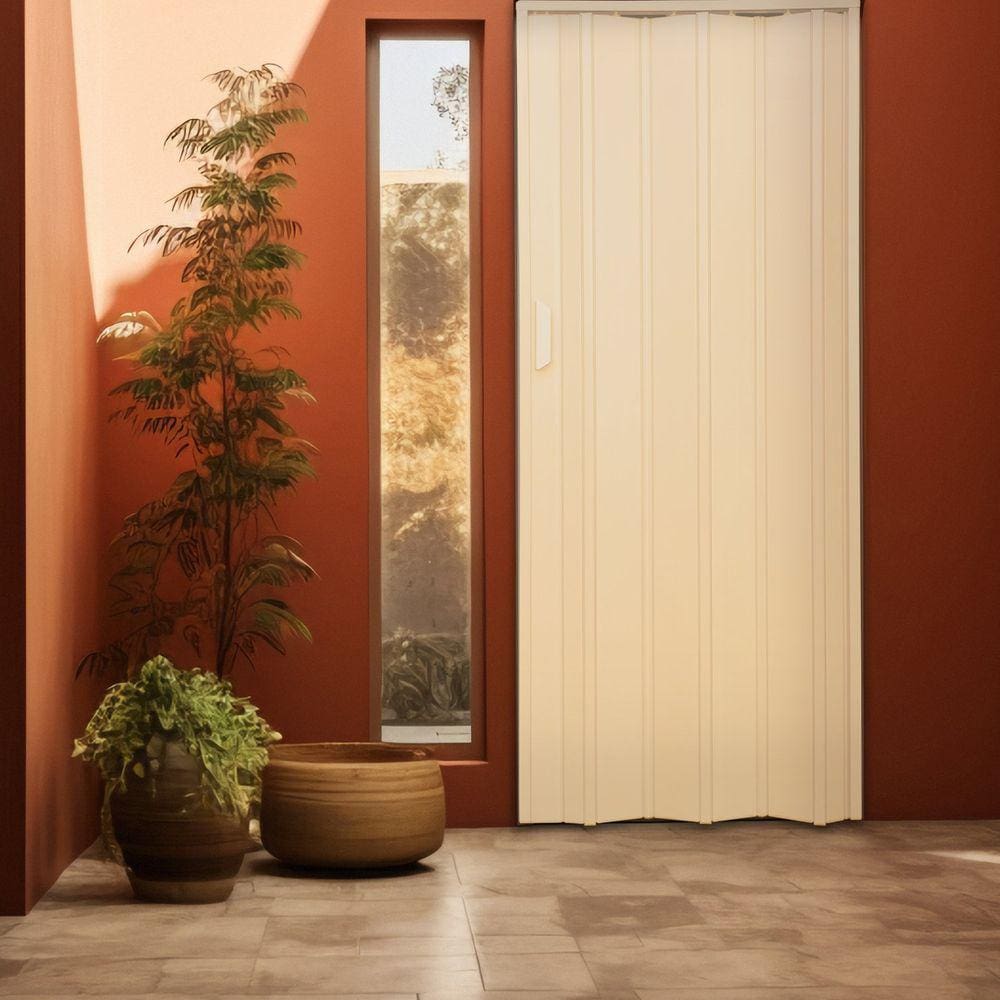Porta Sanfonada de PVC 210x62cm Bariri Amarelo