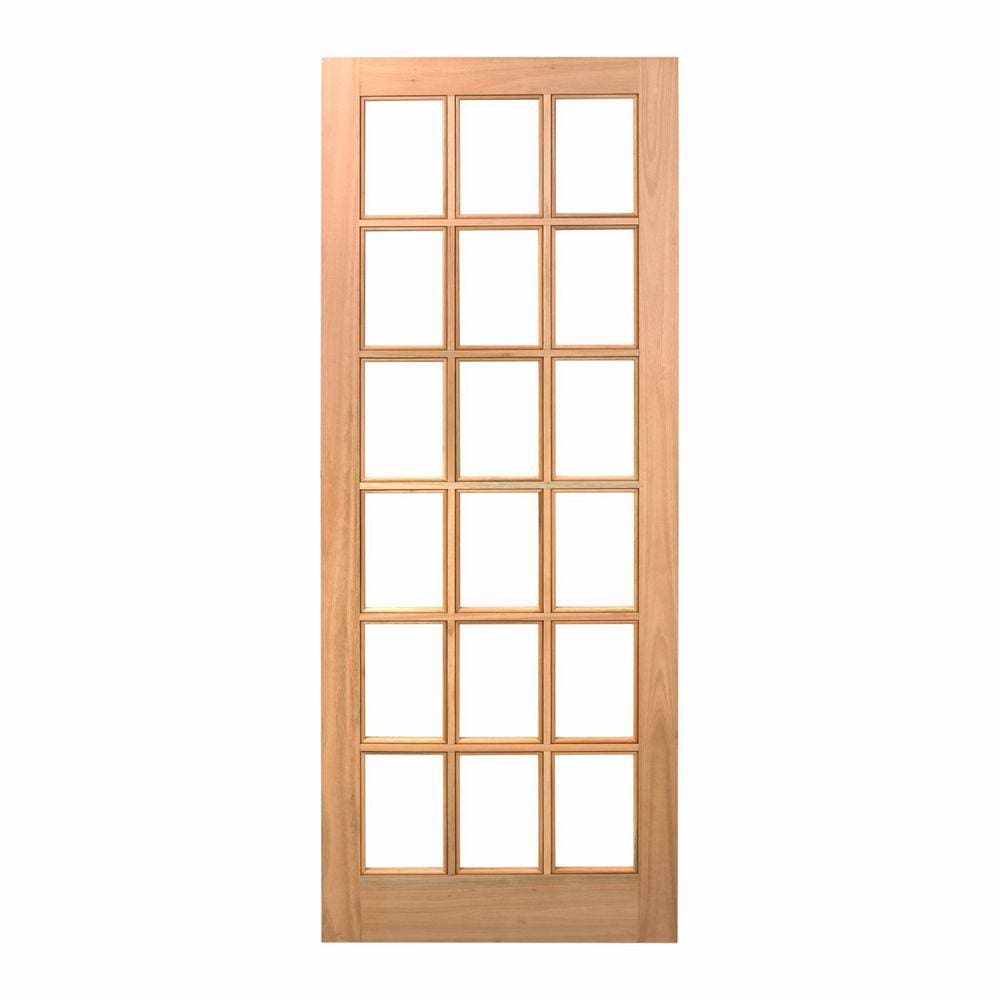 Folha de Porta Maciça 210x80cm Eucalipto PM14 Estilo Cruzeiro Portas Marroml