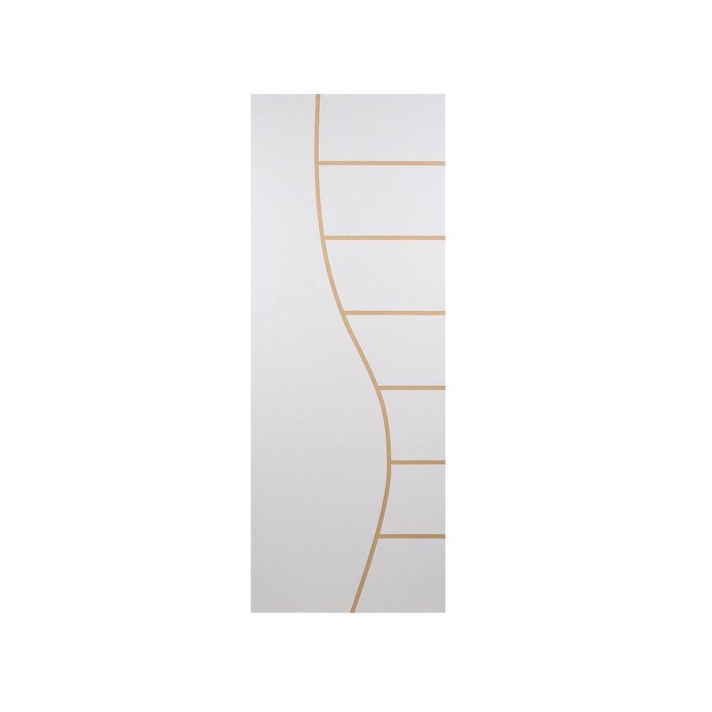 Folha de Porta Madeira Decorada 210x70cm Espessura 3,5cm Cantareira MGM Branco