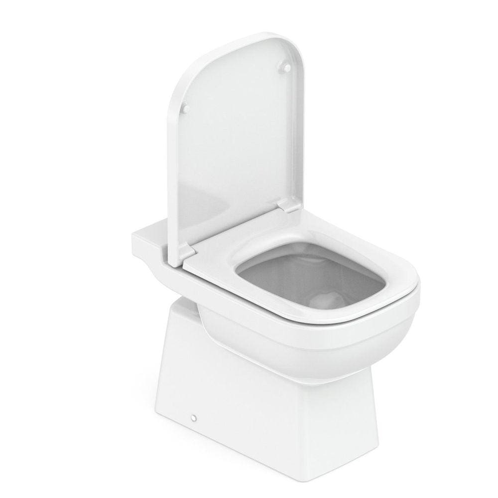 Kit Bacia Convencional com Assento Polipropileno Elite Celite Branco
