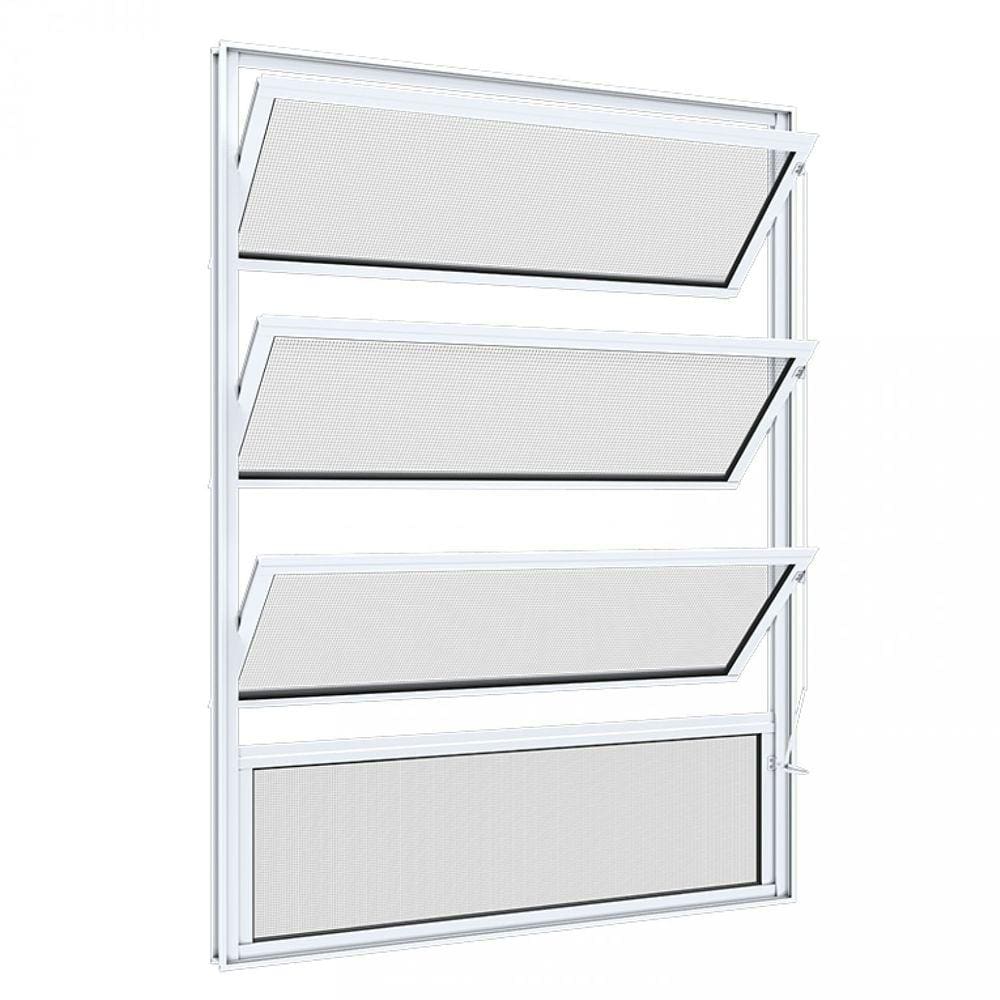 Janela Basculante sem Grade Riobras Alumínio 80cmx60cm Branco