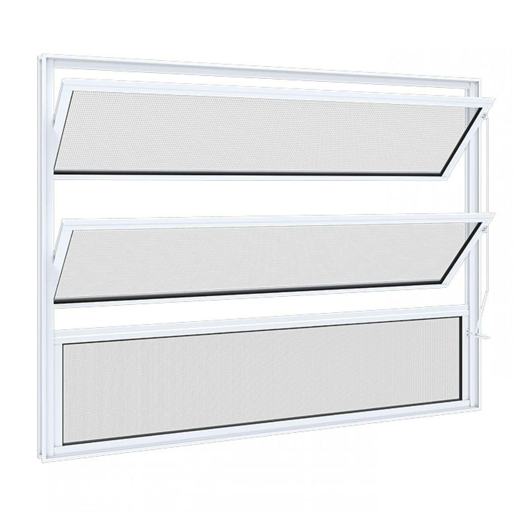 Janela Basculante sem Grade Riobras Alumínio 60cmx80cm Branco
