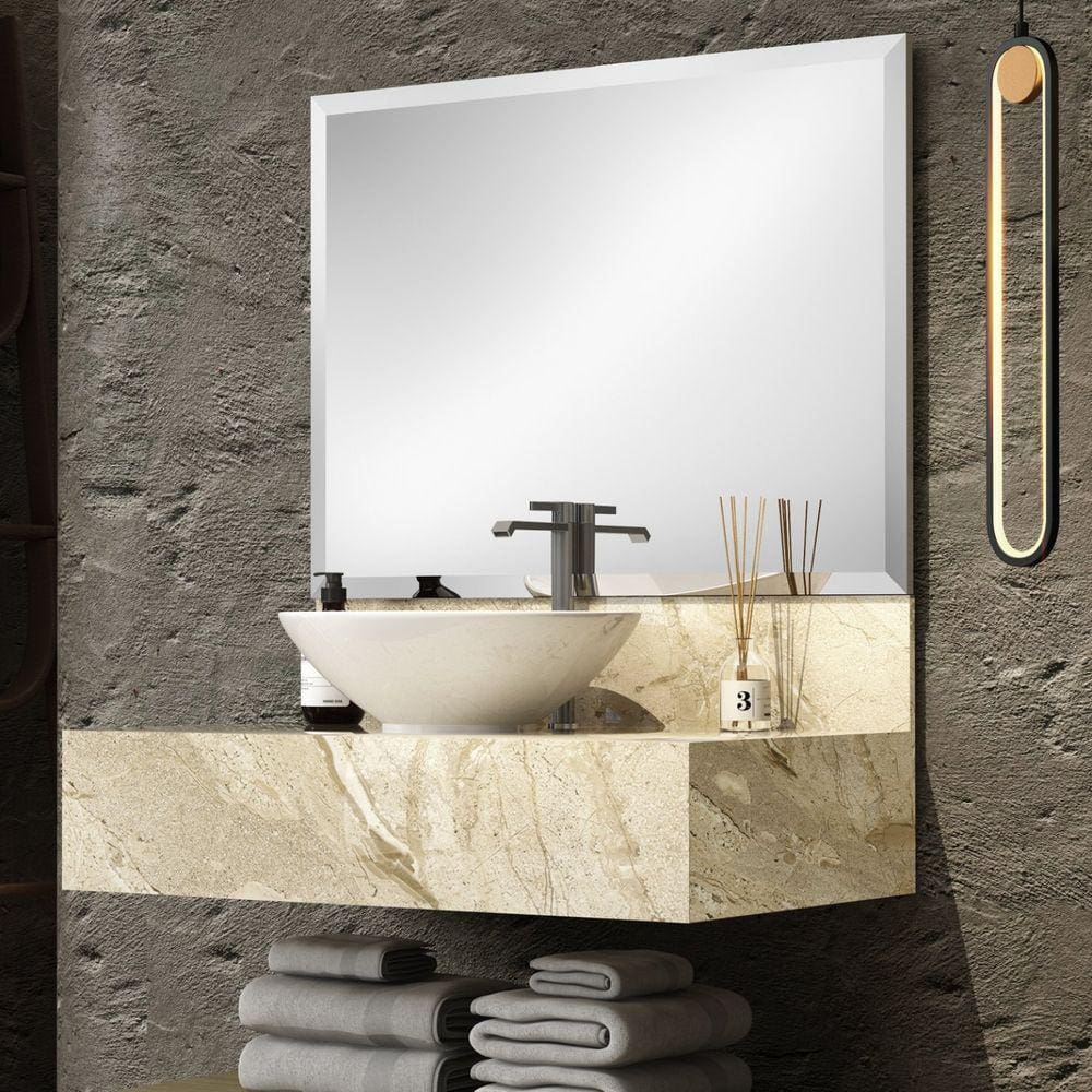 Bancada em Porcelanato para Banheiro 80cm Max para Cuba de Apoio Blu Travertino