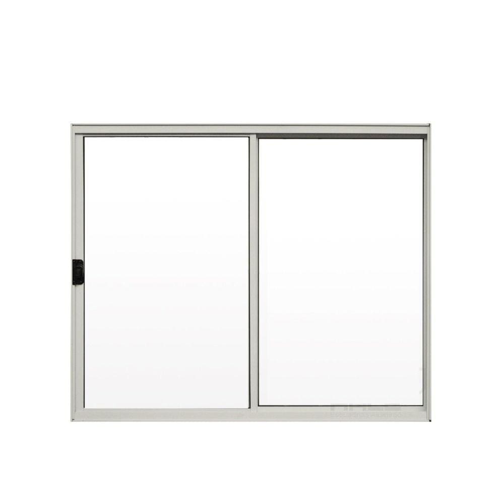 Janela de Alumínio de Correr 100x120cm 2 Folhas Hale Esquadrias Branco