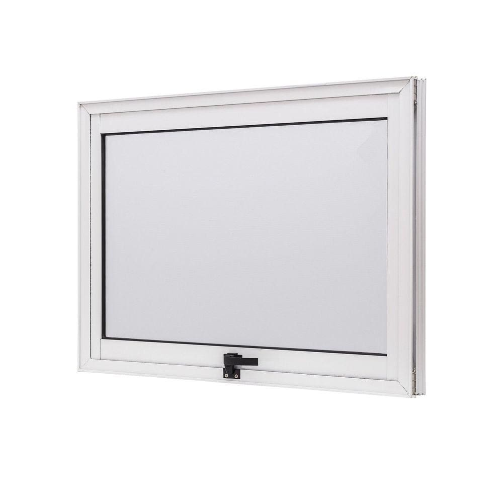 Janela de Alumínio Maxim-Ar 50x50cm Vidro Boreal Cristal Ramassol Branco