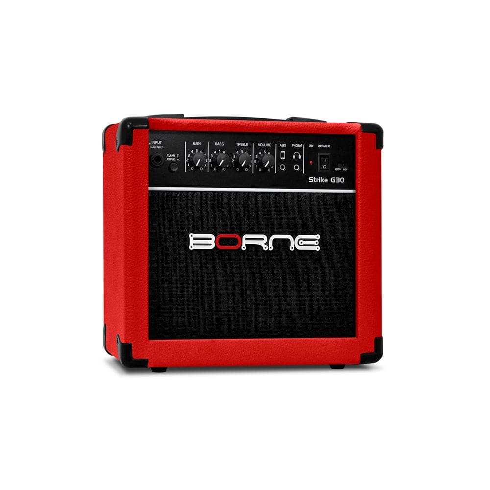 Amplificador Para Guitarra Borne Strike G30 Vermelho 110v\\220v 8ohms