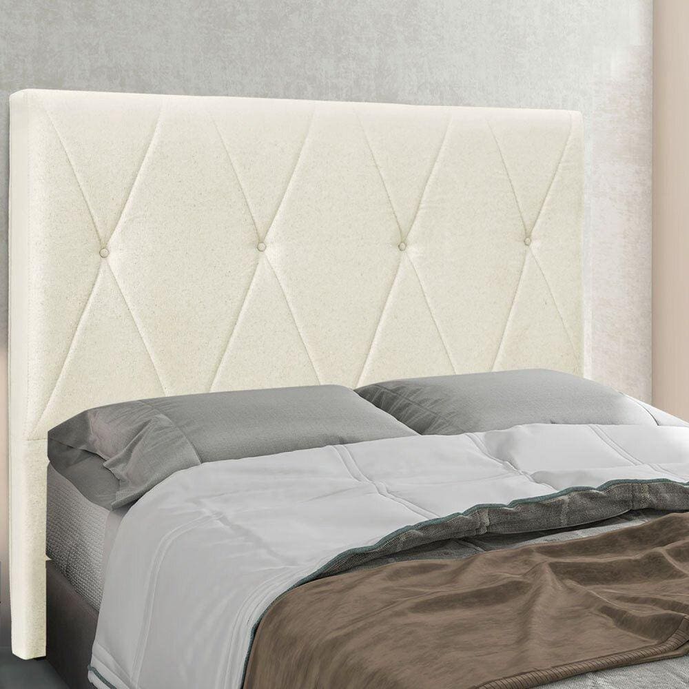 Cabeceira Queen 160cm Linho Rústico Aquilla Spezzia Marroml