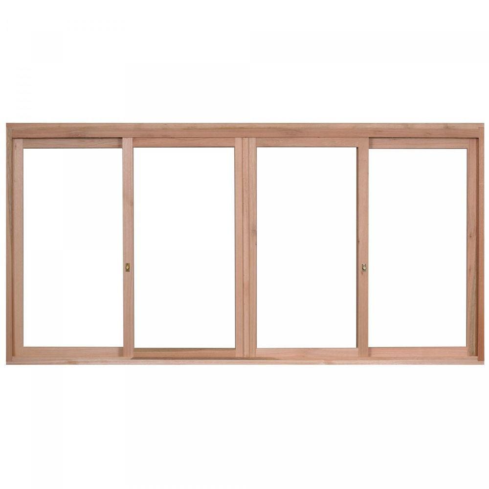 Janela de Madeira de Correr 120x200cm Com Caixilho 9,4cm EWK 384 Rondosul Marroml