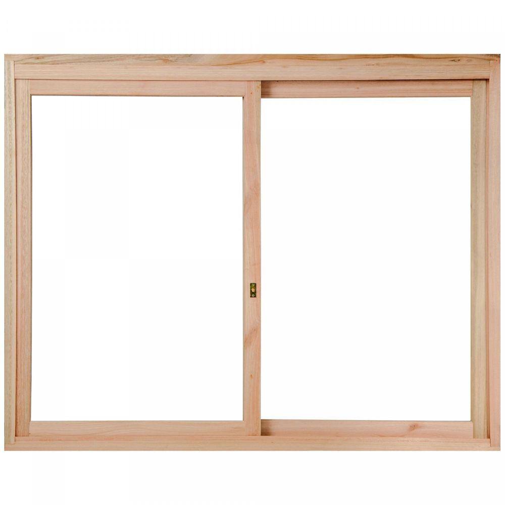 Janela de Madeira de Correr 100x120cm Com Caixilho 9,4cm EWR 380 Rondosul Marroml