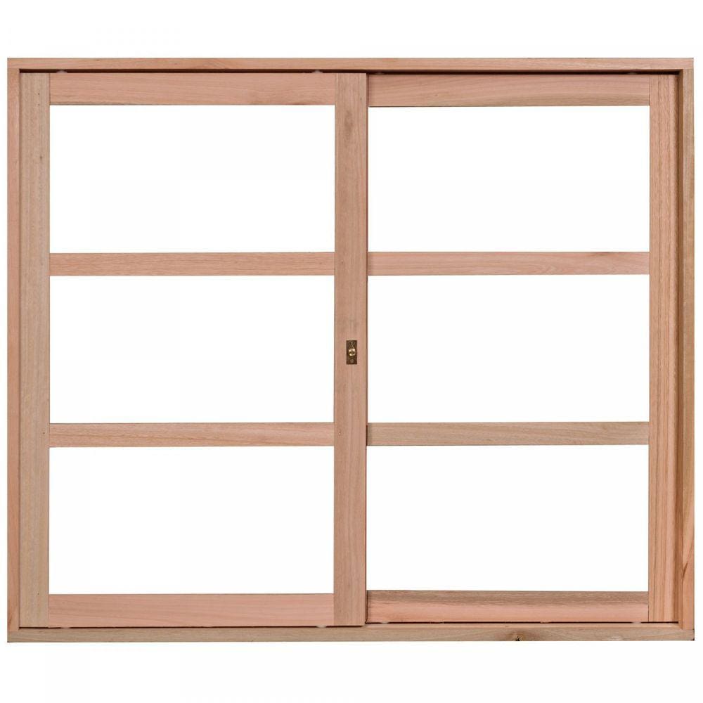 Janela de Madeira de Correr 100x100cm Com Caixilho 8,5cm EWK 290 Rondosul Marroml
