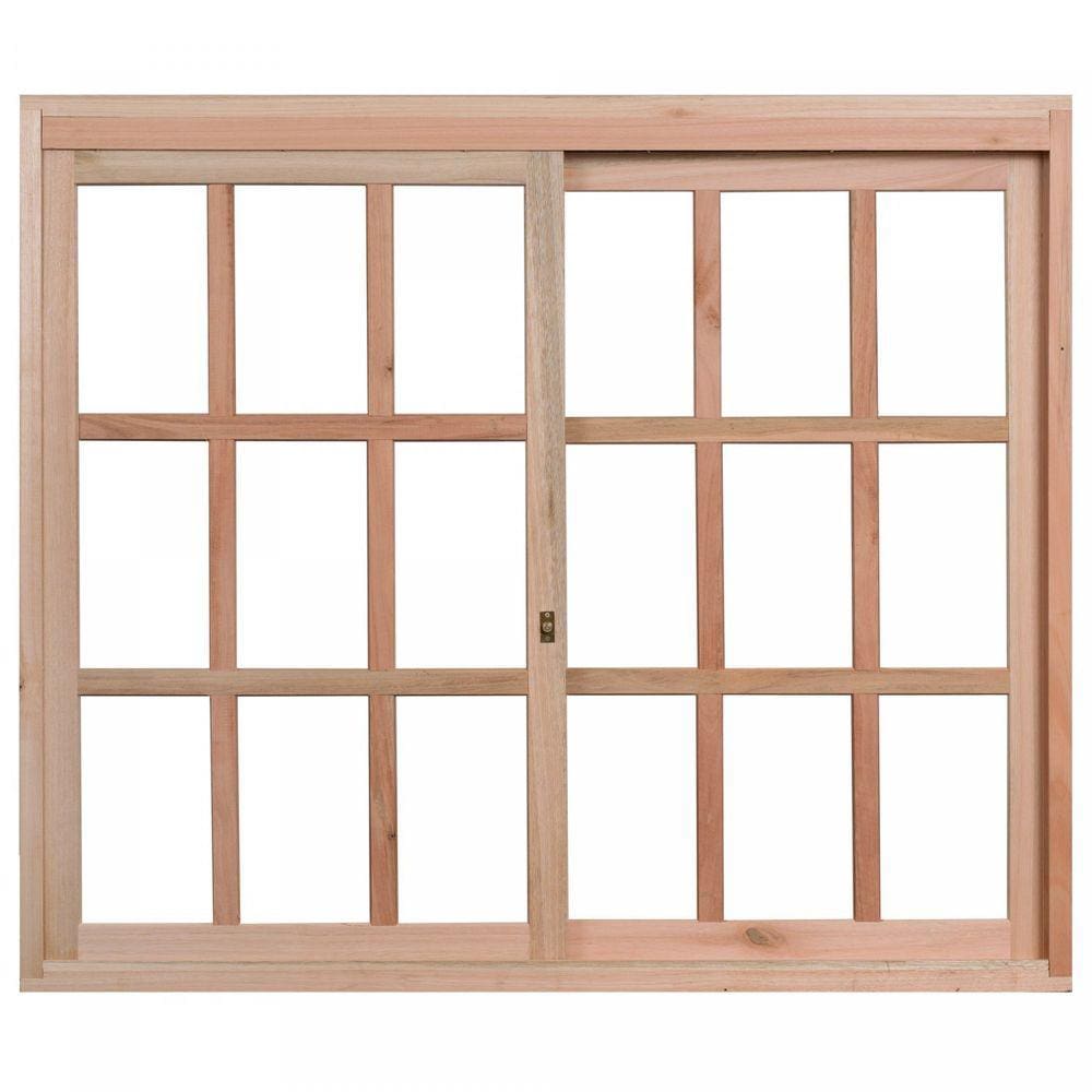 Janela de Madeira de Correr 100x150cm Com Caixilho 9,4cm EWK 390 Rondosul Marroml