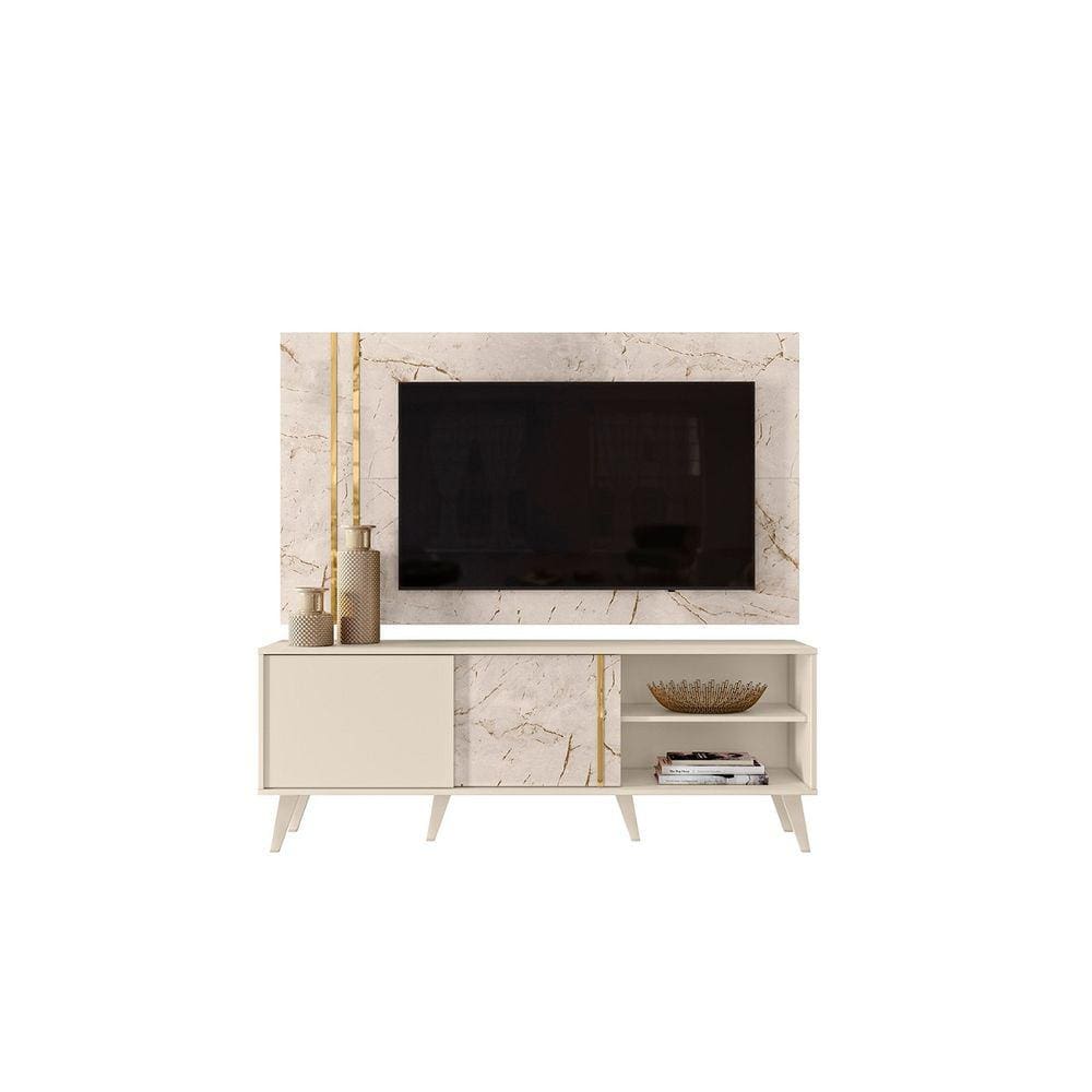 Rack Com Painel Para TV até 65¨ 2 Portas Cronos Cta OW - Madetec