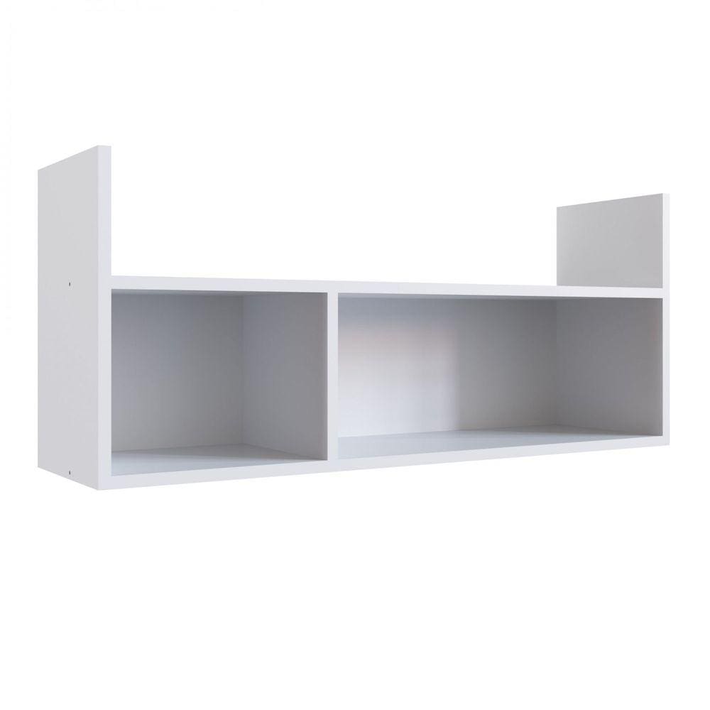 Nicho Infantil de Parede Cubo e Livreiro Linha Favo de Mel Completa Móveis Branco