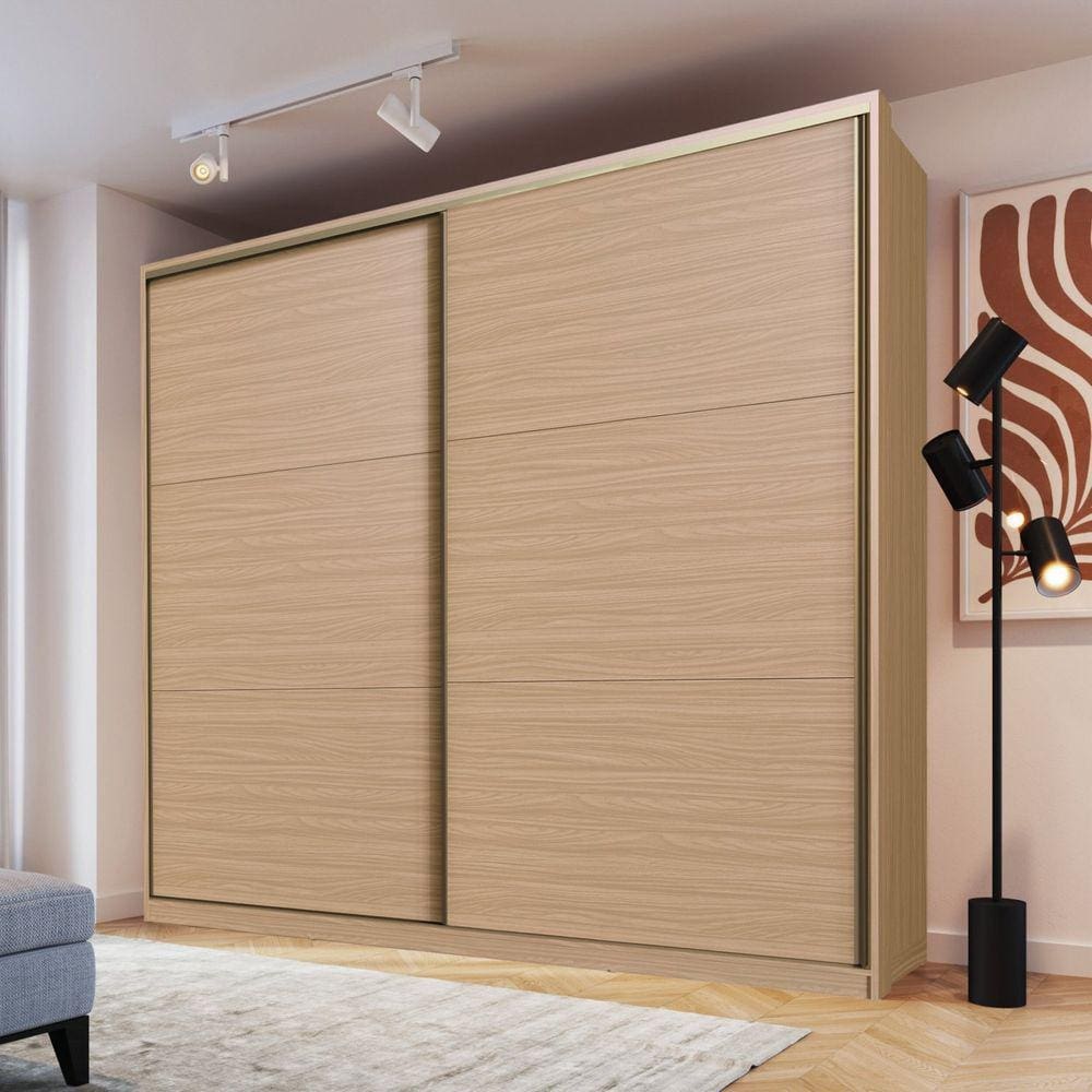 Guarda Roupa Casal 229x260cm 2 Portas 6 Gavetas Malta Edez Cedro