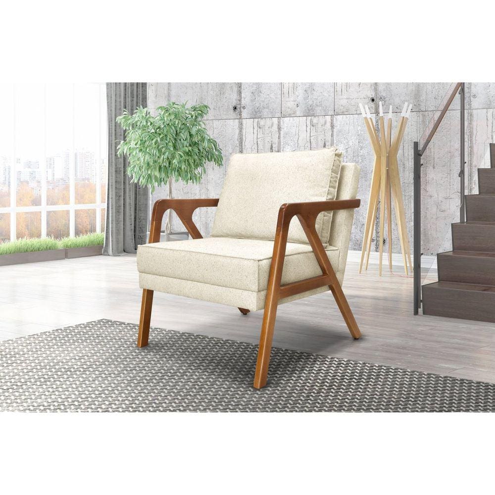 Poltrona Lier Linho Spezzia Decor Marroml