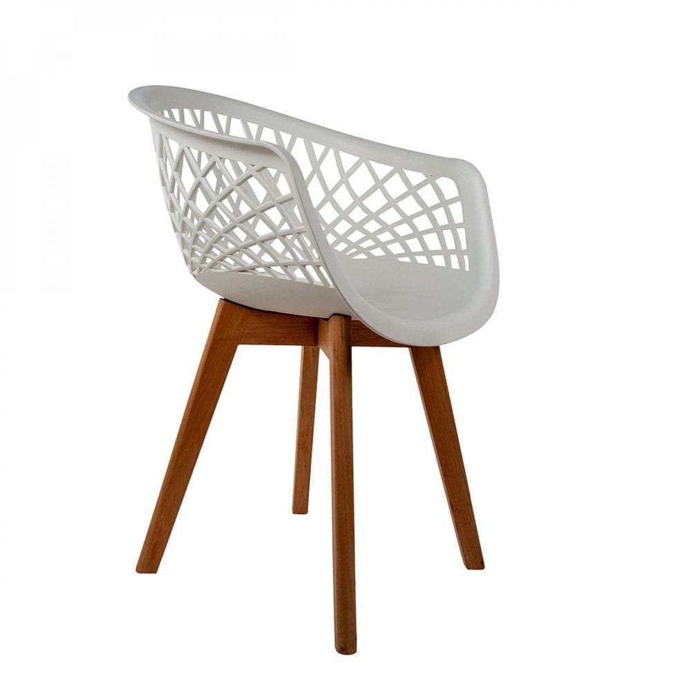 Cadeira para Sala de Jantar Web Wood Branco