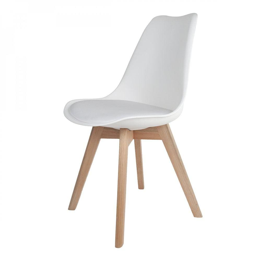 Cadeira Base em Madeira Saarinen Wood Branco