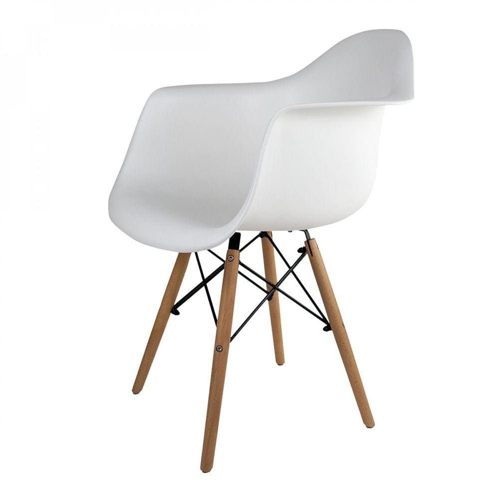 Cadeira Eames com Braço Polipropileno ARM DSW Branca