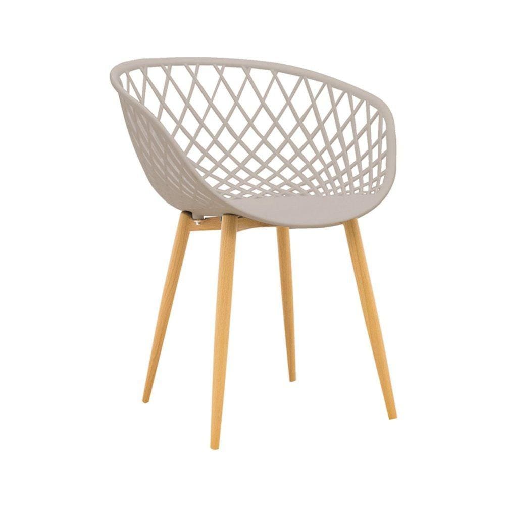 Kit 4 Cadeiras com Braços Clarice Nude Rivatti Nude